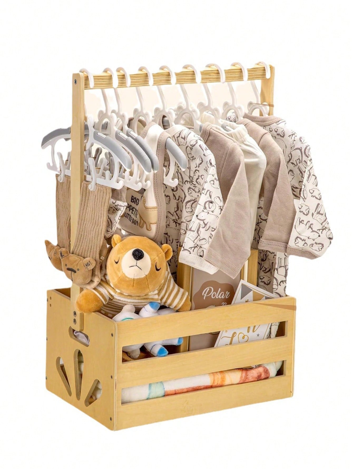 Baby Nursery Unit - Деревянный ящик-корзина для хранения с подвесной