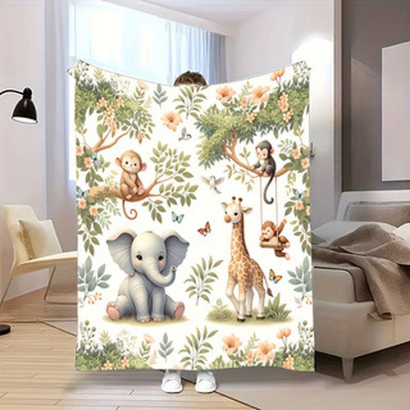 Baby Nursery Elephant - Детское одеяло VIKAMA с акварельным принтом