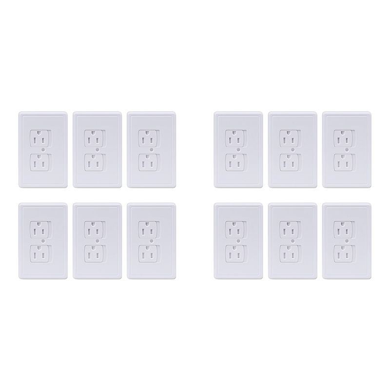 Outlet Cover Childproof - Y42A-12-Pack Защитные самозакрывающиеся крышки для розеток,