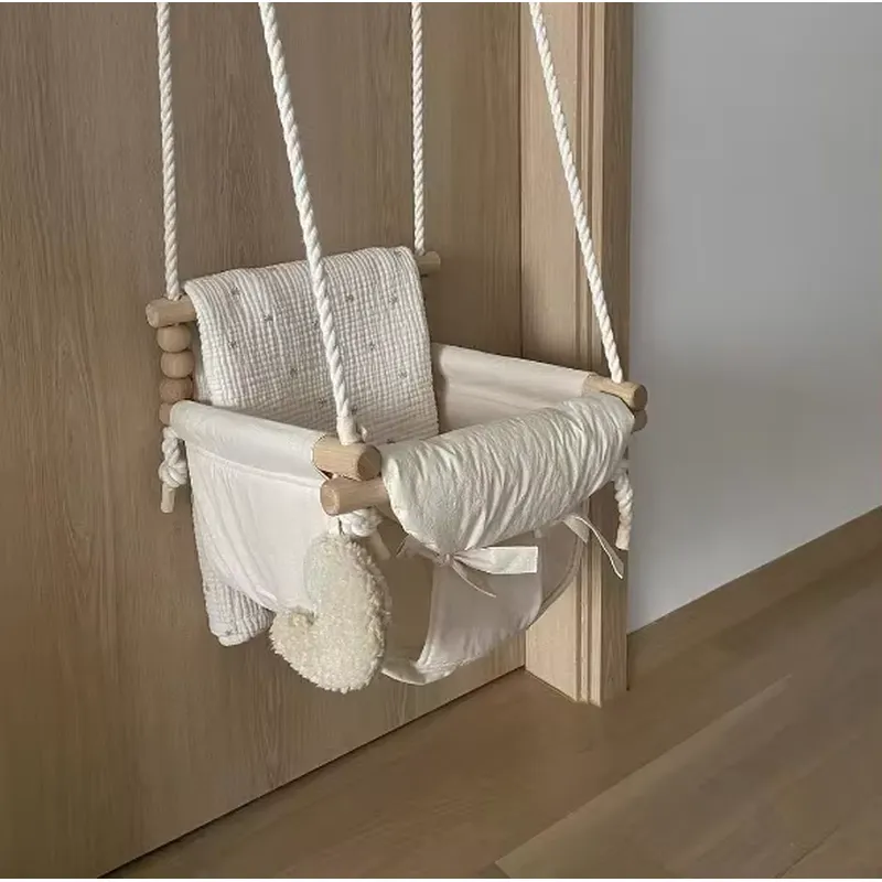 Baby Nursery Rocking Chair - Деревянное подвесное кресло-качалка для новорожденных, удобное