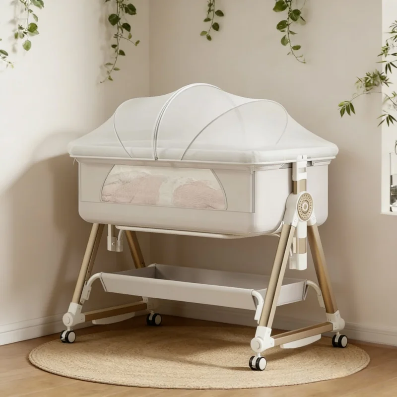 Baby Nursery Trolley - Многофункциональная детская кроватка-трансформер 8-в-1: складная, для
