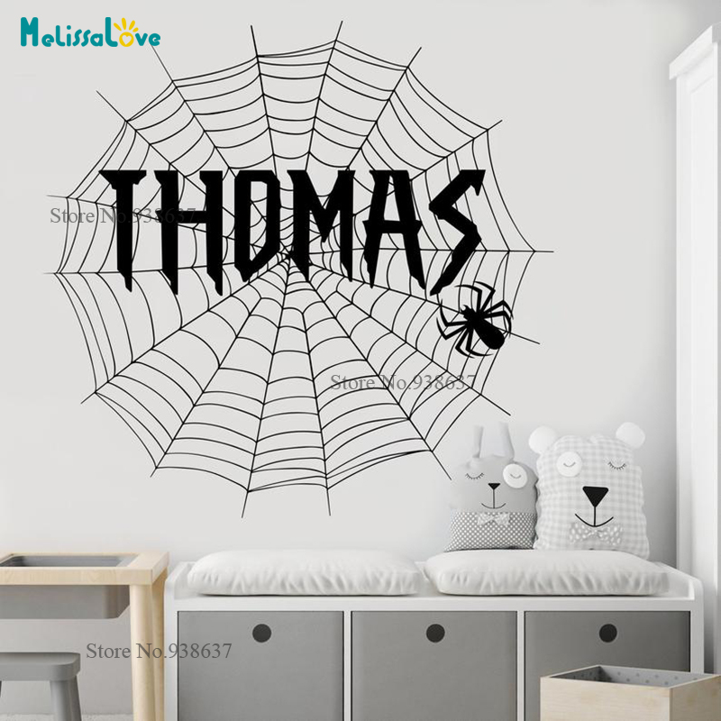 Baby Nursery Themes Boy - Наклейка на тему паука, персонализированная наклейка,