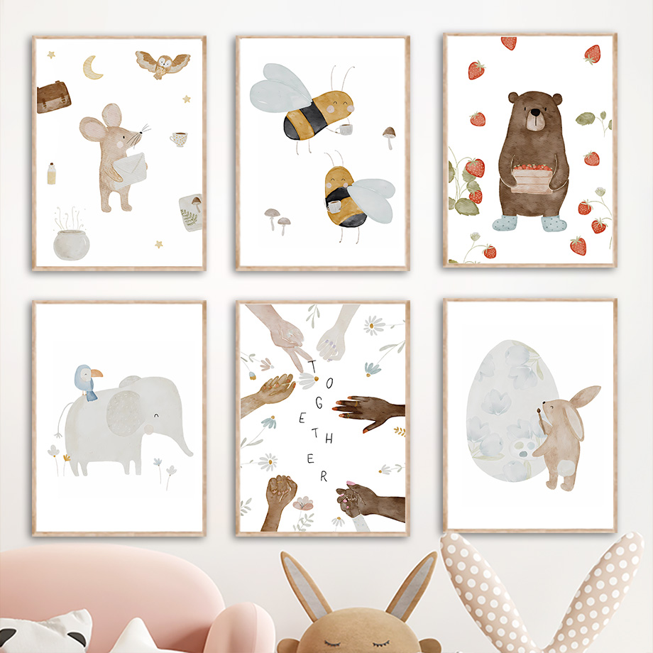 Baby Nursery Elephant - Постеры и принты в стиле бохо