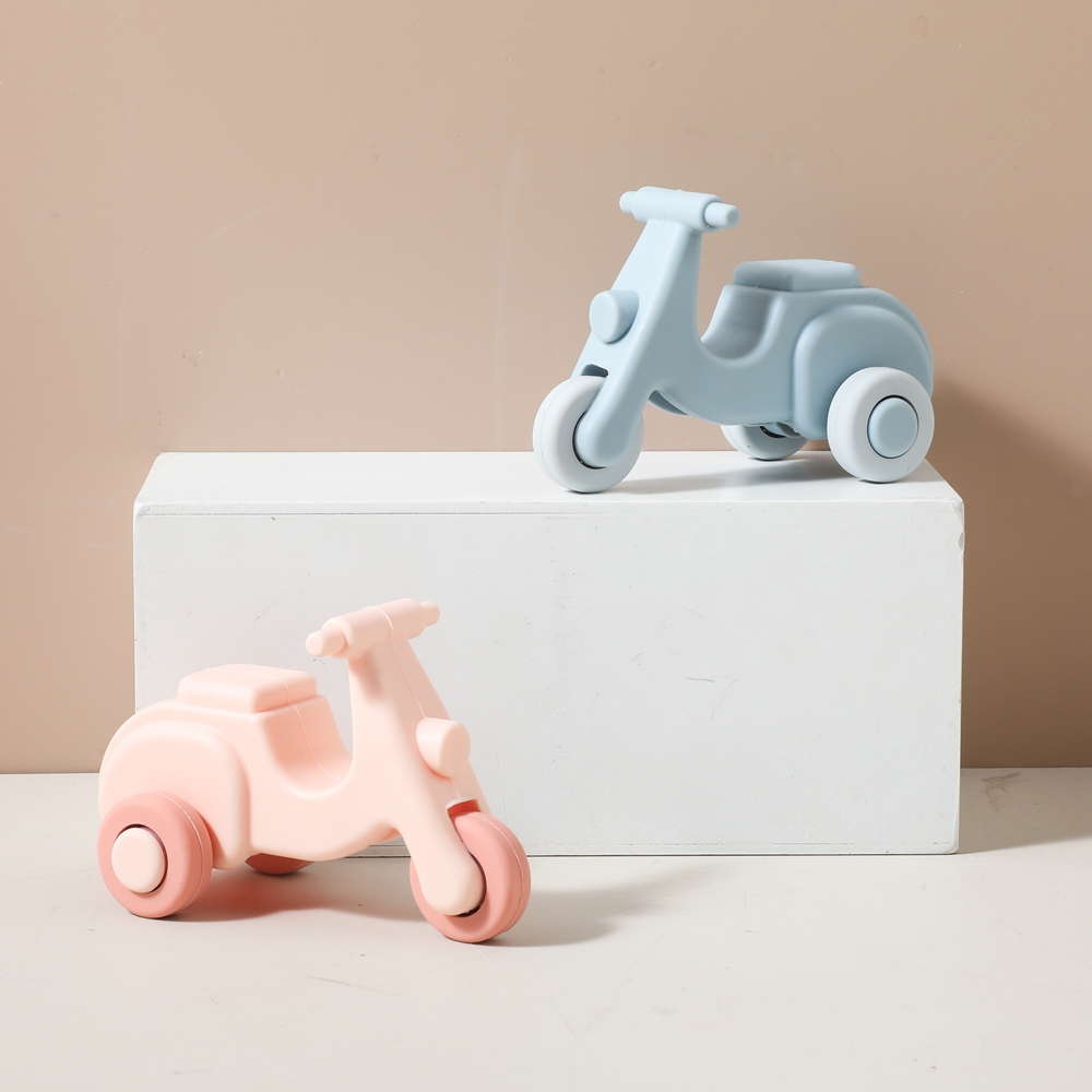 Baby Nursery Things - Детские игрушки Монтессори: силиконовый электромотоцикл для