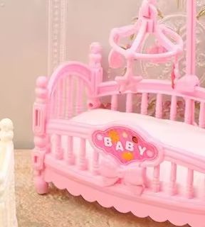 Baby Nursery Accessories - 1:12 кукольный домик миниатюрная мини-детская кроватка