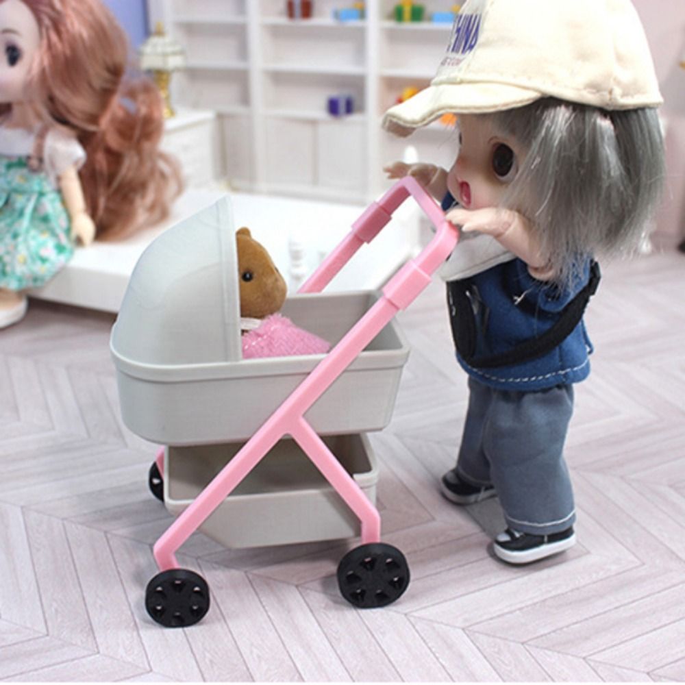 Baby Nursery Trolley - 1:12 Детская коляска, миниатюрная имитация детской