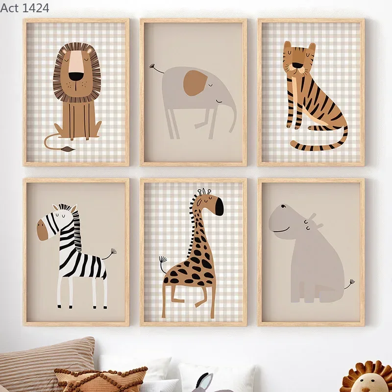 Baby Nursery Elephant - Лев, Тигр, Слон, Жираф, Животные из