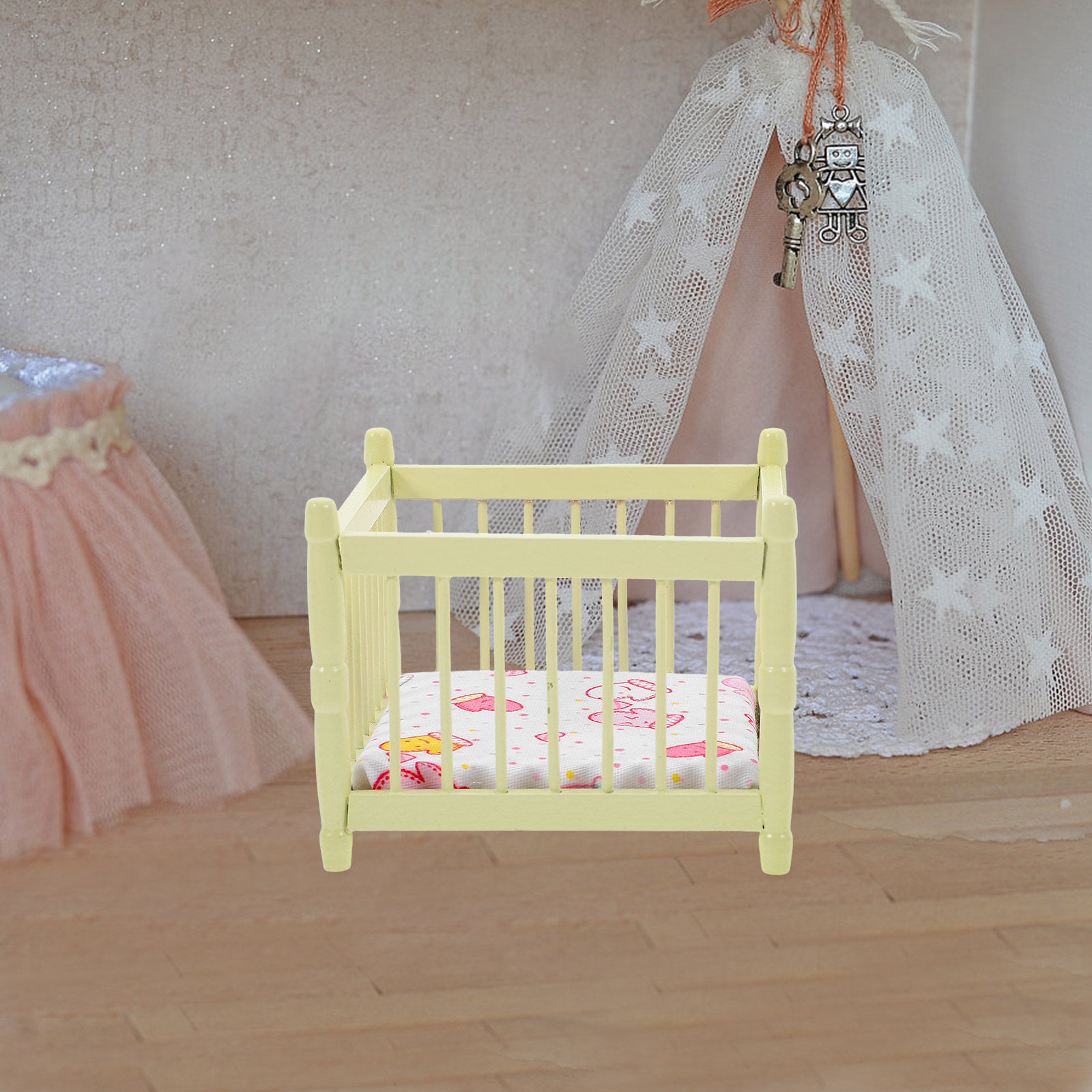 Baby Nursery Accessories - Миниатюрная детская кроватка в масштабе 1:12,
