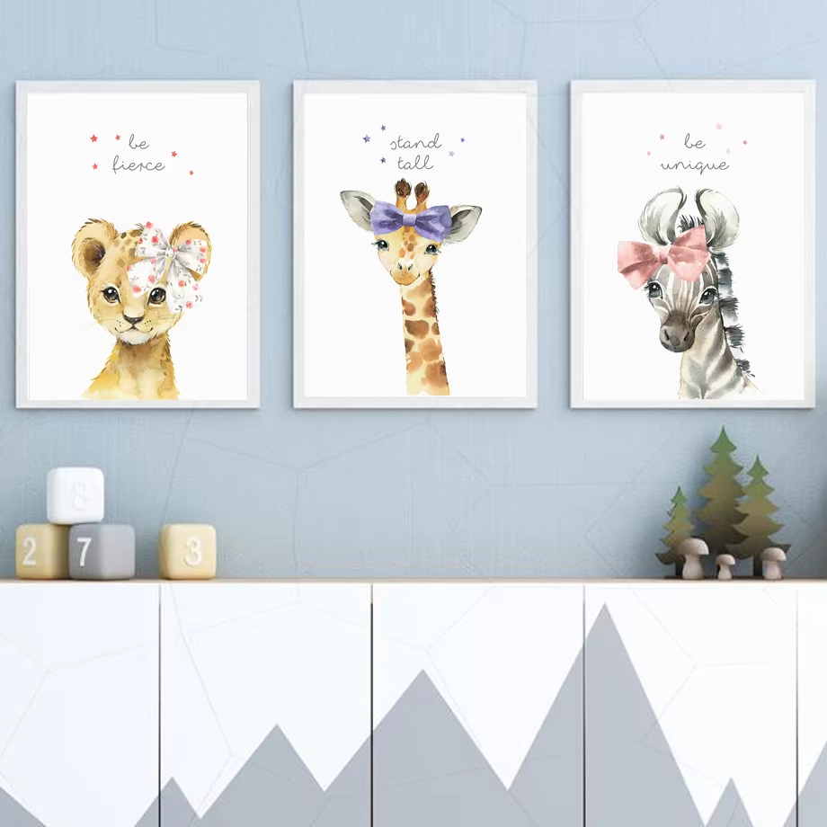 Baby Nursery Elephant - Лев Зебра Жираф Слон Бегемот Цветок