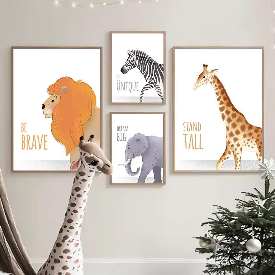 Baby Nursery Elephant - Вдохновляющие цитаты, детская настенная роспись, слон,