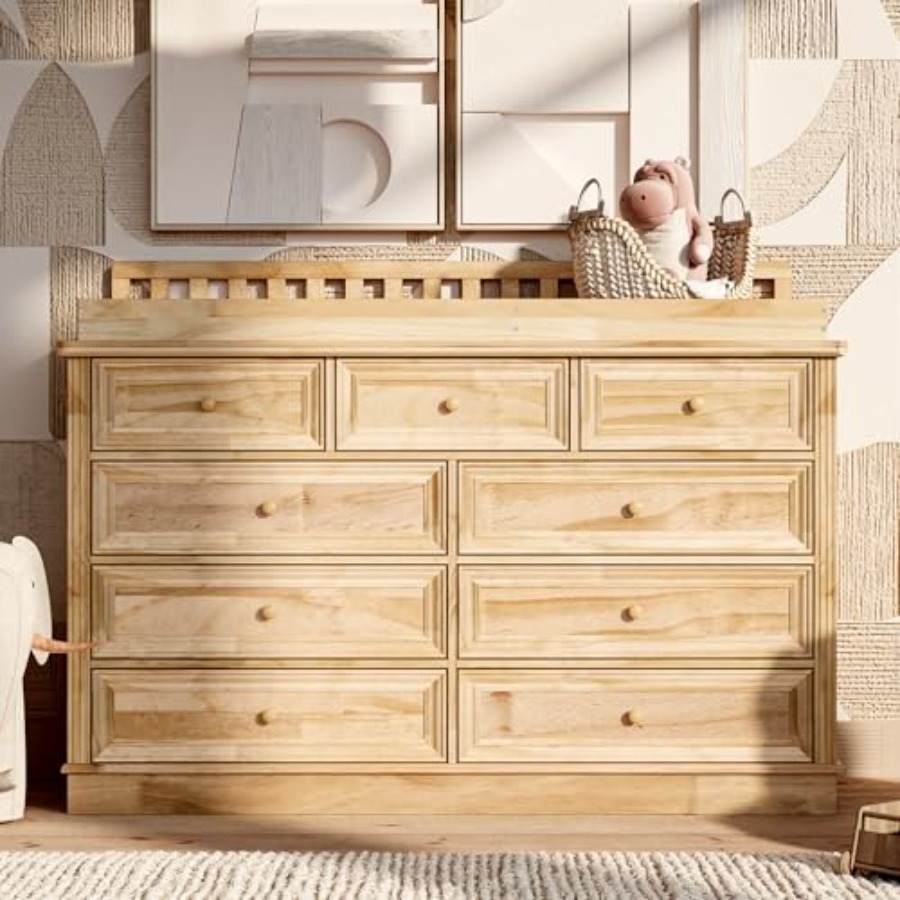 Baby Nursery Dresser - Пеленальный столик-комод из 100% массива дерева,