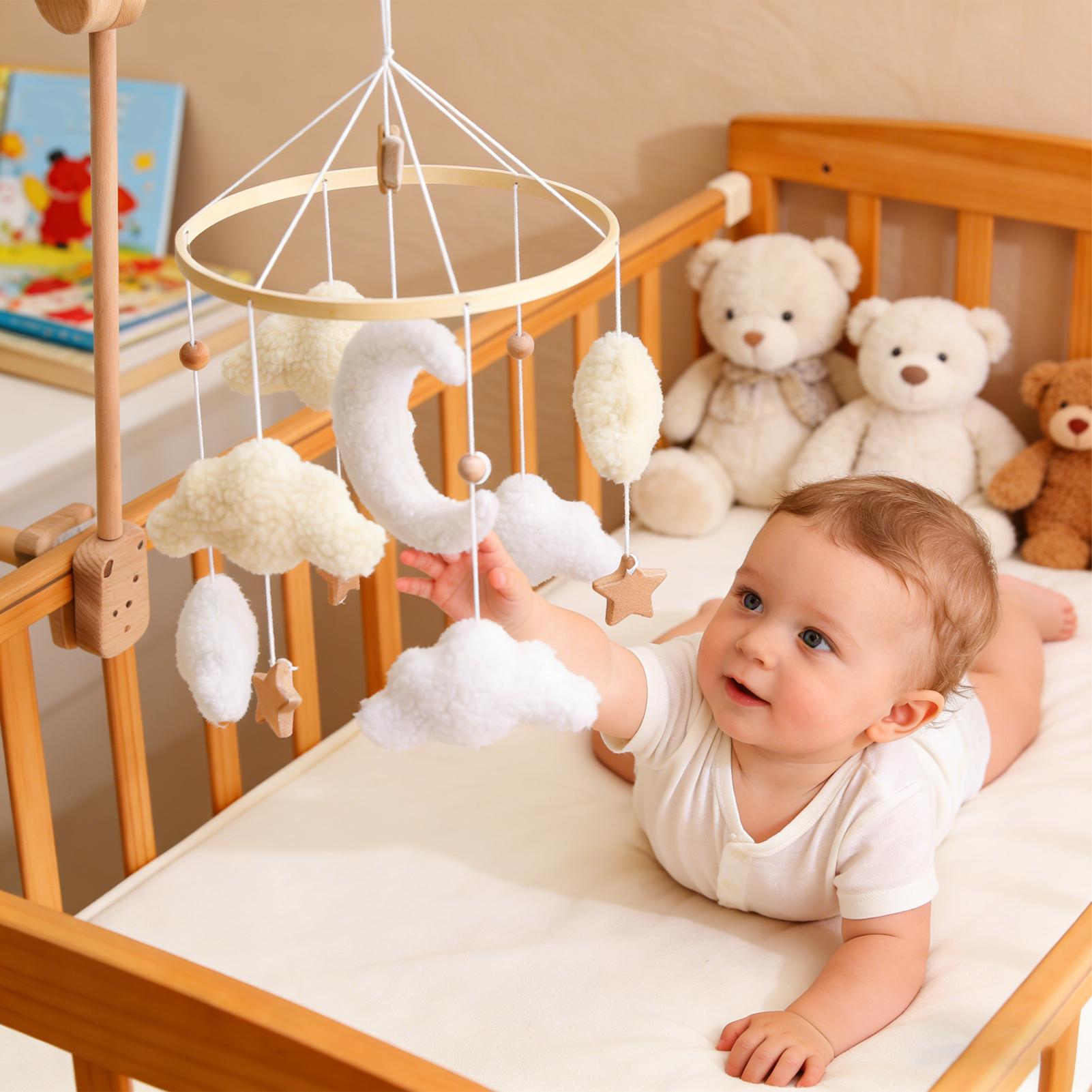 Baby Nursery Accessories - Деревянный мобиль на кроватку для новорожденных,