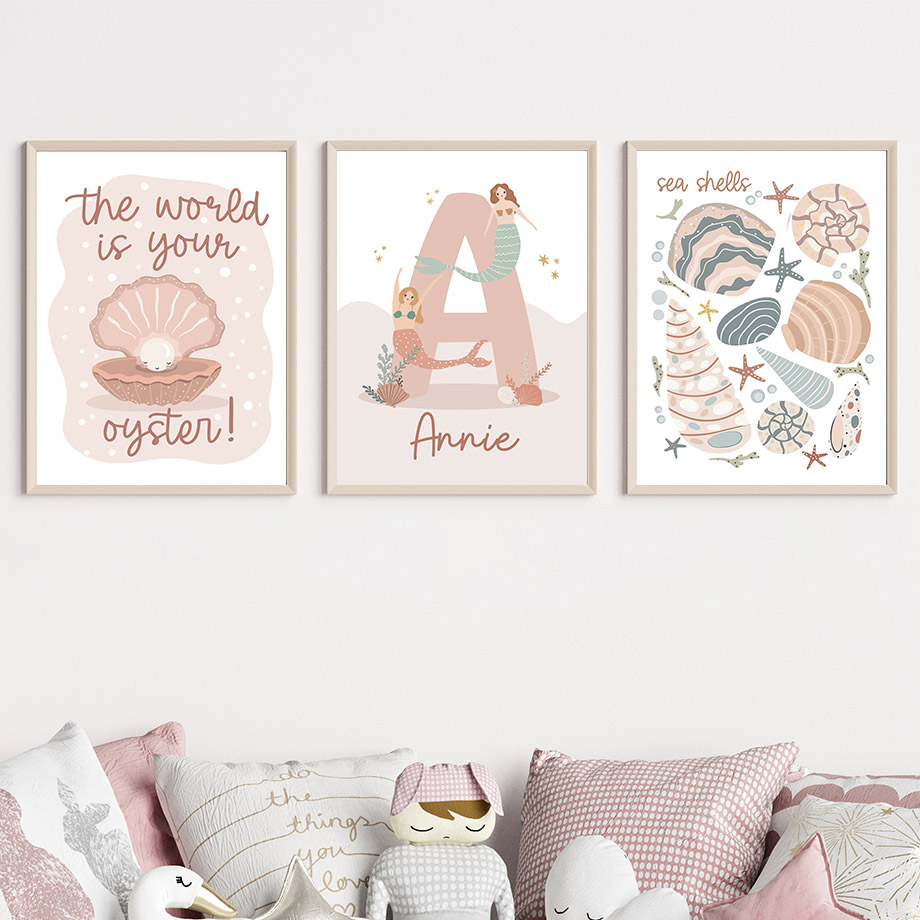 Мультяшные морские животные: к – обзор и цена Baby Nursery Name Wall Art