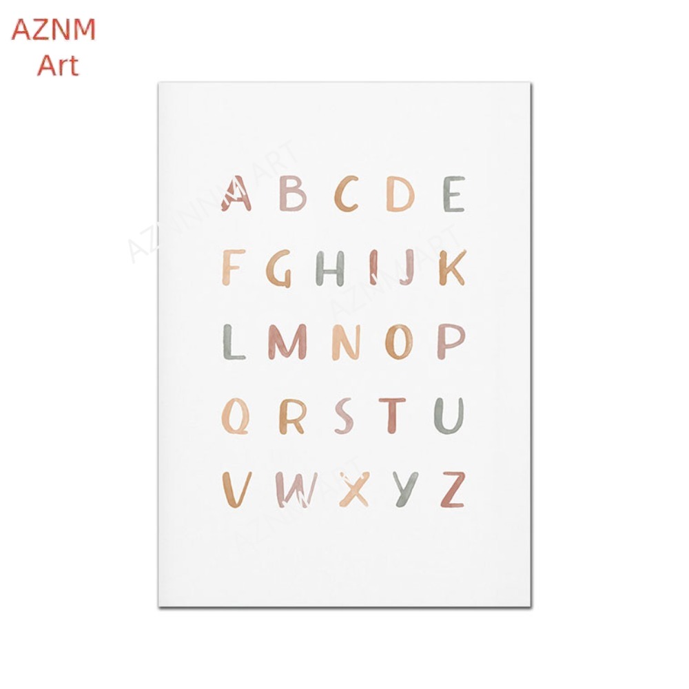 1/3 шт., плакат на заказ ABC 1 – обзор и цена Baby Nursery Name Wall Art