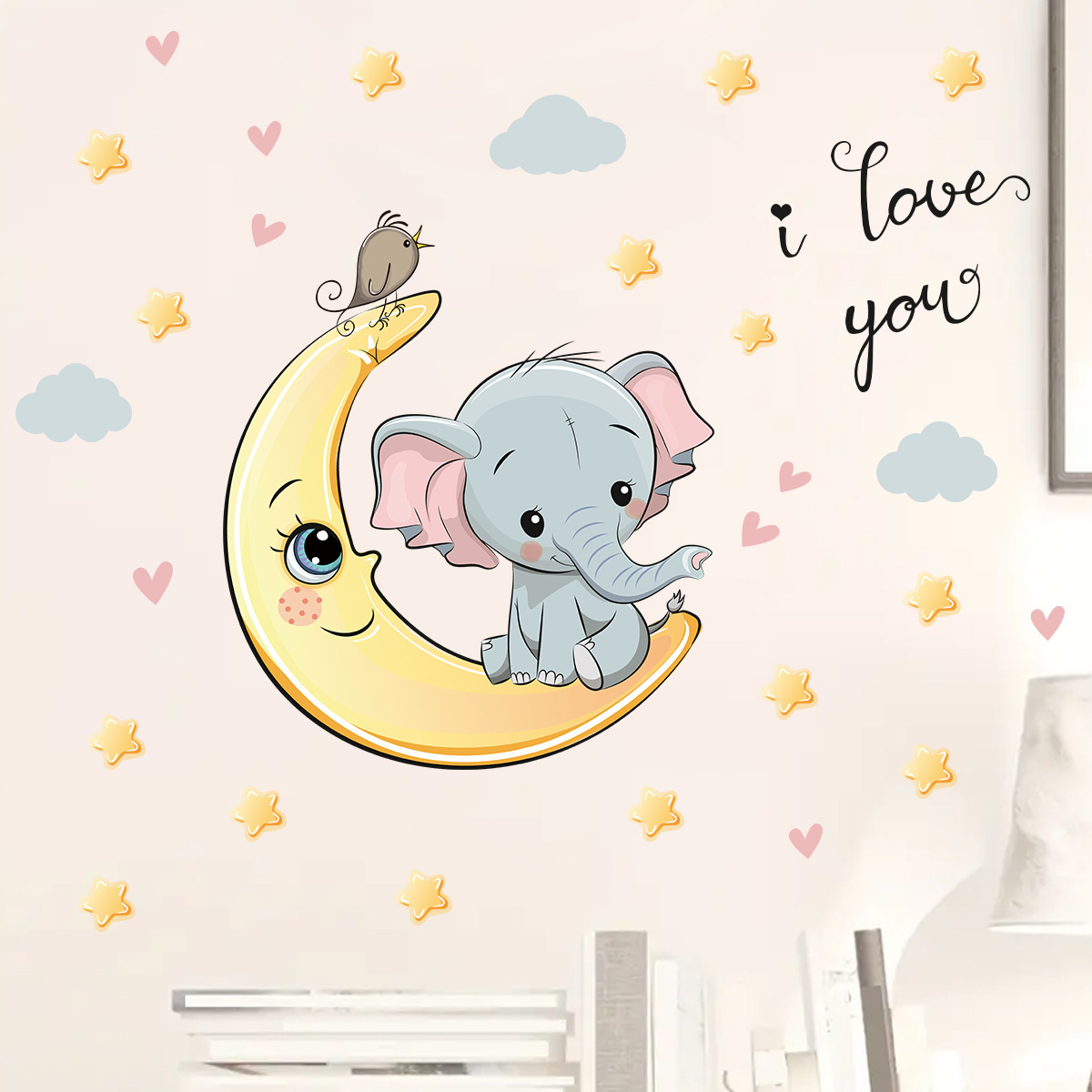 Наклейки на стену с изображени – обзор и цена Baby Nursery Elephant
