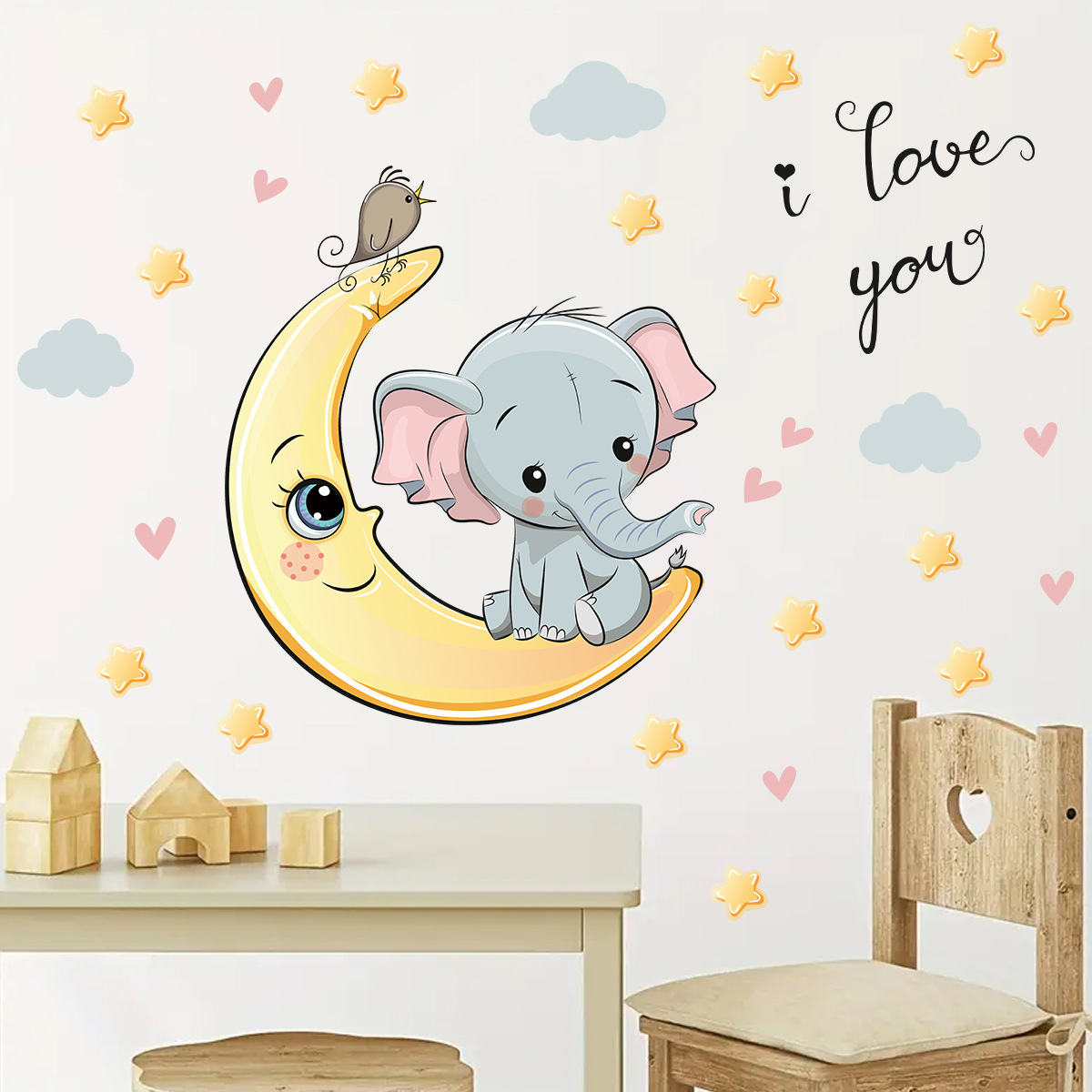 Наклейки на стену с изображени – обзор и цена Baby Nursery Elephant