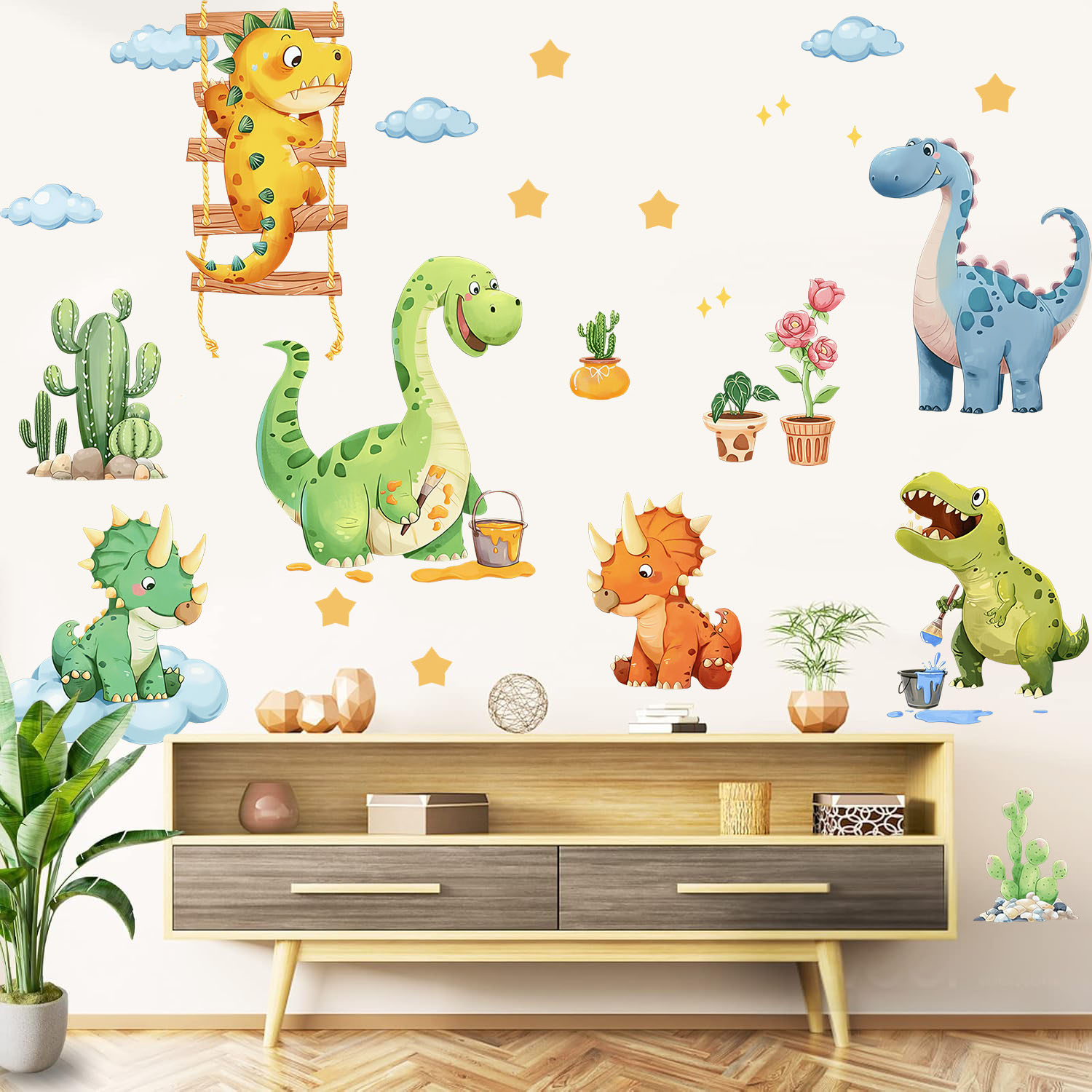 Акварельные забавные наклейки  – обзор и цена Baby Nursery Panelling