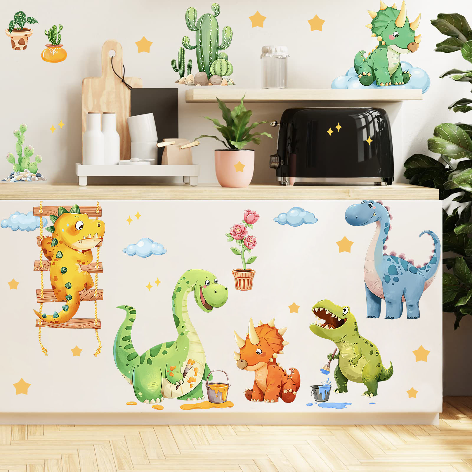 Акварельные забавные наклейки  – обзор и цена Baby Nursery Panelling