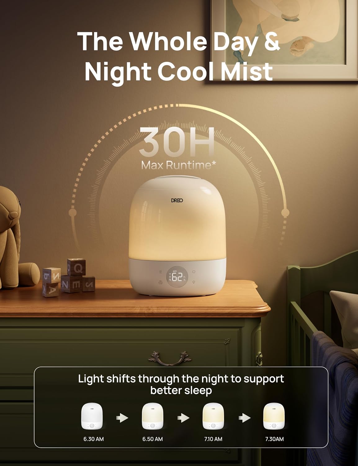 Увлажнитель воздуха 30H с холо – обзор и цена Baby Nursery Humidifier