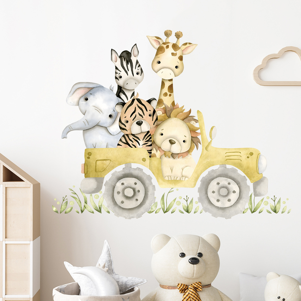 Наклейки на стену с милыми жив – обзор и цена Baby Nursery Elephant