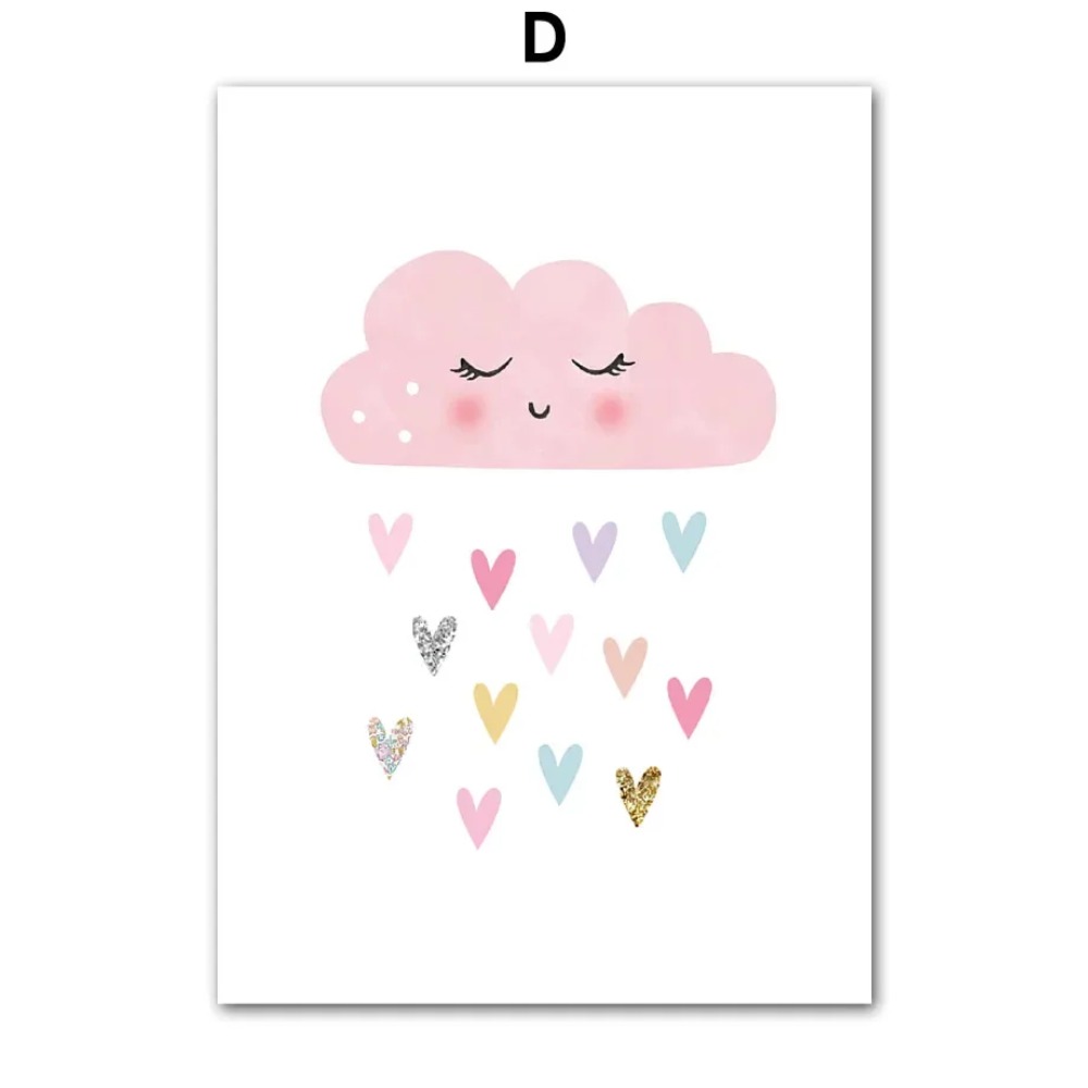 Розовый единорог, кролик, раду – обзор и цена Baby Nursery Name Wall Art