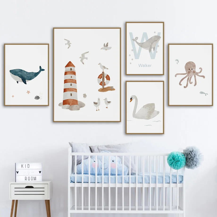 Пользовательское имя Кит Осьми – обзор и цена Baby Nursery Name Wall Art